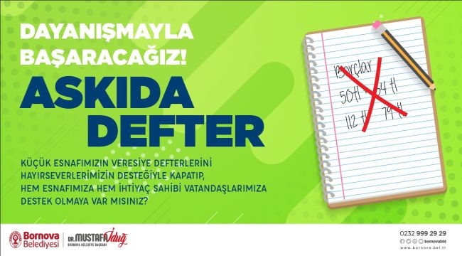 Bornova'da ''askıda defter'' uygulaması