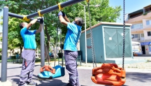 Bornova'da parklar yenileniyor