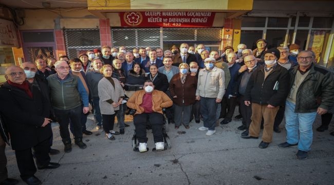 Başkan Batur'dan göçmen dernekleri turu