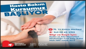 Bayraklı'da ''Hasta Bakım Kursu''
