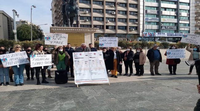 Bornova'da elektrik zamlarına protesto