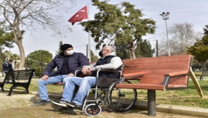 Bornova'nın parklarına ''Engelsiz Bank''