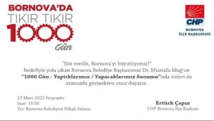 Bornova'da tıkır tıkır 1000 gün