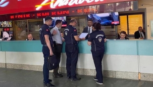 İzmir Şehirlerarası Otobüs Terminali'nde denetim