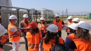 Ödemiş'te öğrenciler çevre dostu dev tesisi ziyaret ediyor