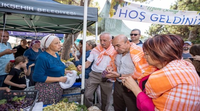 Karaburun'da üzüm şenliği coşkusu 