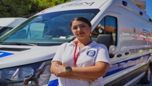 Gaziemir'in ilk kadın ambulans şoförü 
