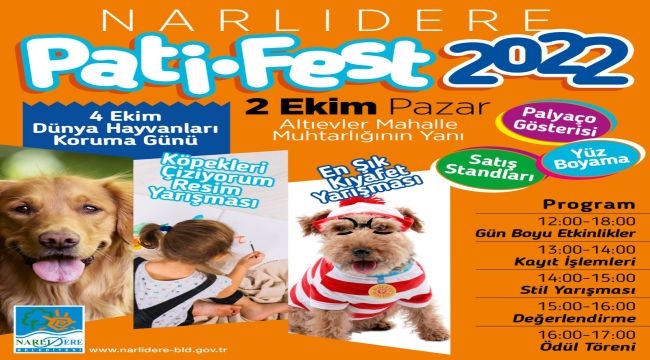 Narlıdere'de Pati-Fest heyecanı yaşanacak 