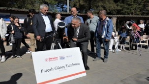 Bornova'da güneş tutulması heyecanı
