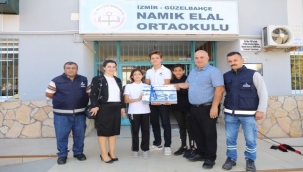 Güzelbahçe'de atık pil toplayan okullara ödül 