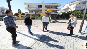 Menderes'ta park ve yeşil alan çalışmaları 