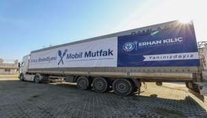 Buca Belediyesi afet bölgesinde mobil mutfak kurdu 