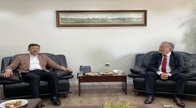 Hamza Dağ, İzmir Esnaf ve Sanatkarlar Odaları Birliği Başkanı Yalçın Ata'yı ziyaret etti
