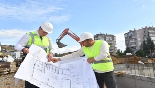  Karşıyaka'nın tam donanımlı taziye evi ve kütüphane binası yükseliyor