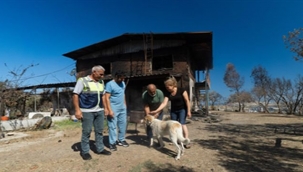 Yangından kurtarılan Kaptan'a sıcak yuva