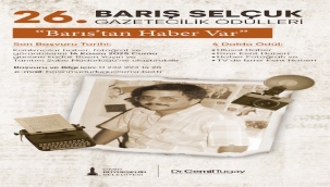 26. Barış Selçuk Gazetecilik Ödülleri'ne son başvuru tarihi 14 Kasım