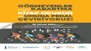 İzmir'de görme engelliler için farkındalık sürüşü