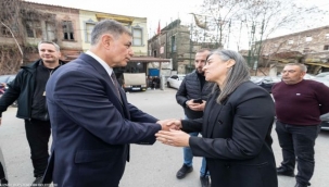 Başkan Tugay'dan Gümüştekin'e ziyaret