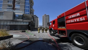 Bornova'da depo yangını dakikalar içinde kontrol altına alındı