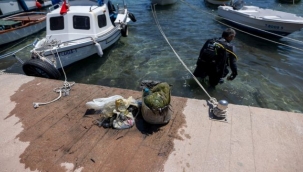 Plajdan 750 kilogram atık toplandı