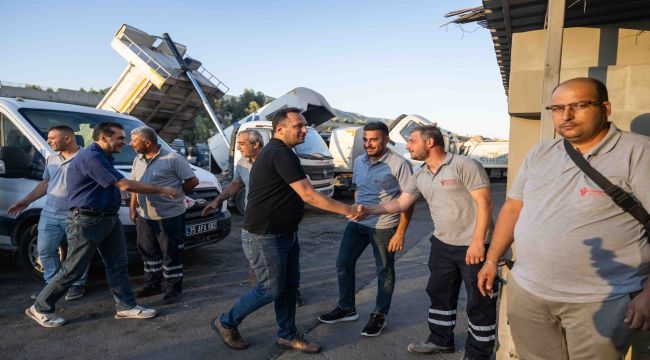 Başkan Eşki sabahın ilk ışıklarıyla sahada