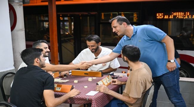 Başkan Eşki'den Çamdibi'nde esnaf turu