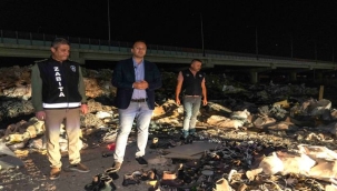 Bornova'da kaçak moloz seferberliği